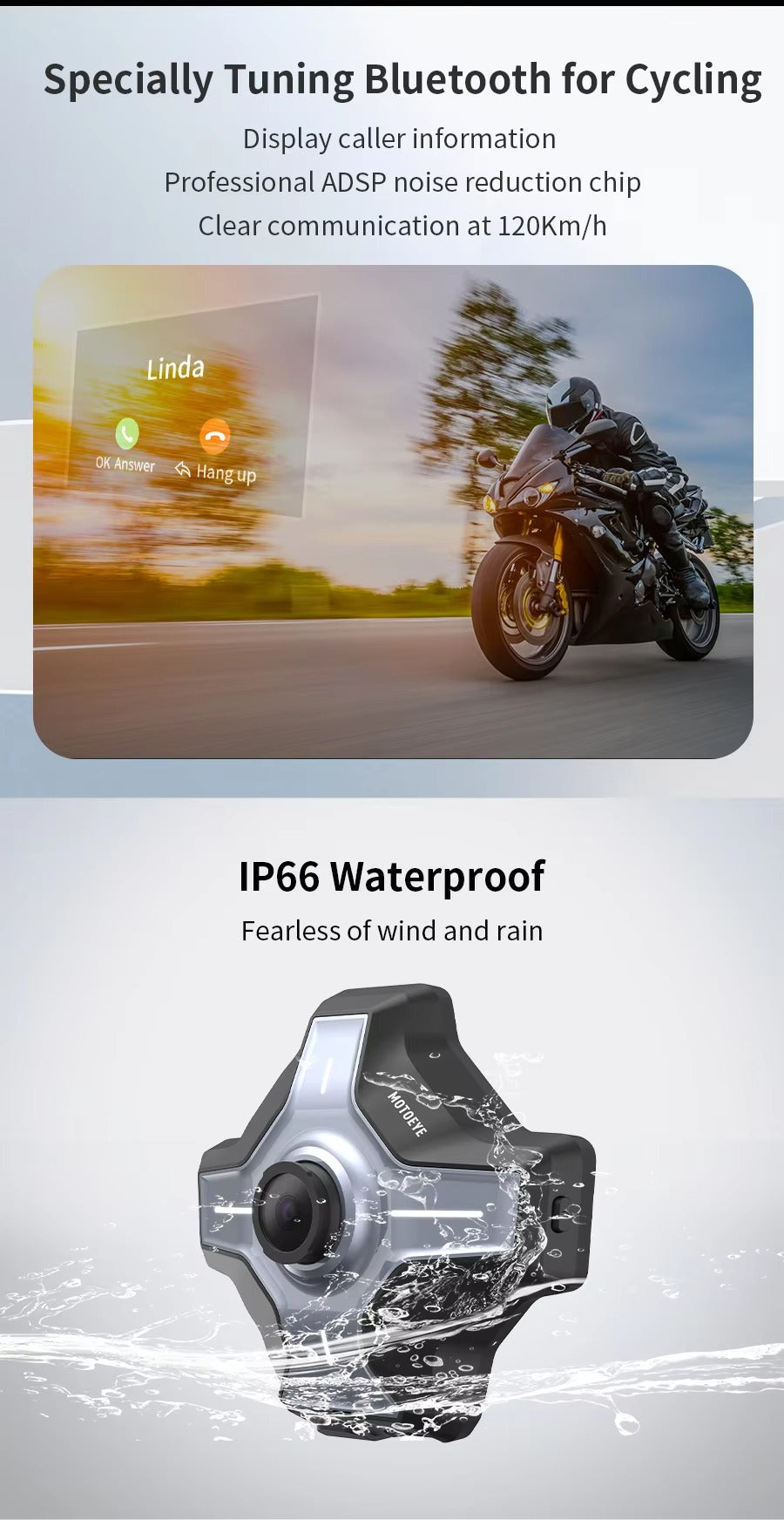Helmet HUD AR Intercom Rear-view Camera CarPlay Android Auto