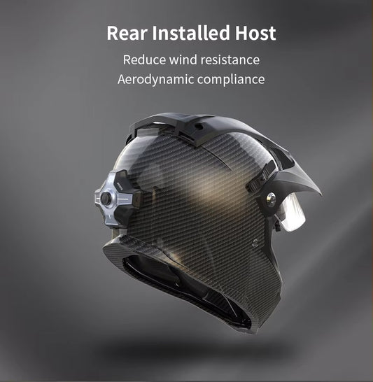 Helmet HUD AR Intercom Rear-view Camera CarPlay Android Auto