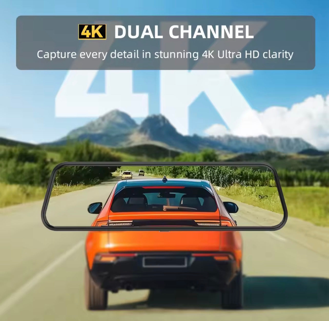 CarPlay Dashcam Rear View Mirror